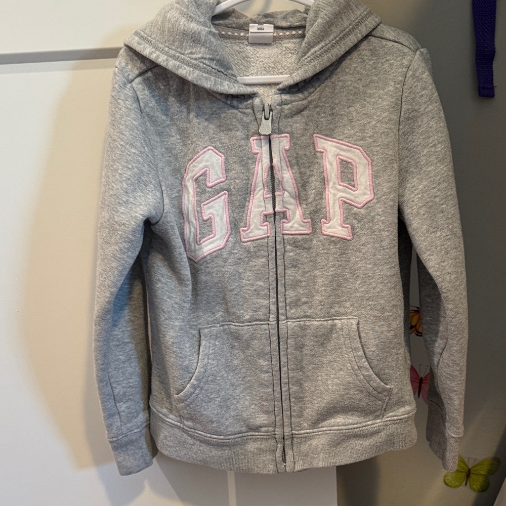 GAP Kids Light Gray Zip-Up Hoodie